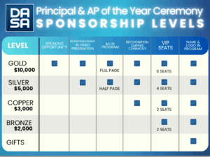 PRINCIPAL & AP of the YEAR Sponsorship
